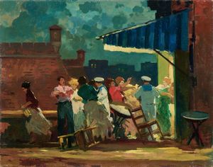 Renato Natali - Baruffa al porto (Rissa con marinai)