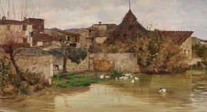 Adolfo Tommasi - Un giorno di scirocco a Peretola