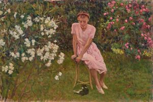 Giorgio Kienerk - Fra i fiori