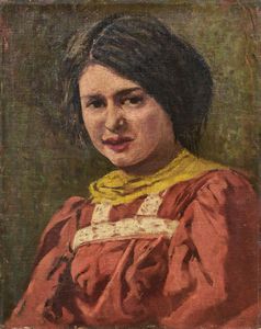 Angiolo Tommasi - Ritratto di ragazza