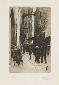 Telemaco Signorini - Il ghetto: piazza della fratellanza