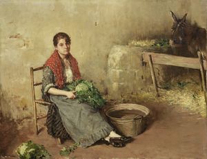 VINCENZO CAPRILE - Giovane contadina