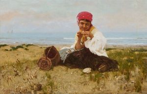 Silvio Giulio Rotta - Raccoglitrice di conchiglie