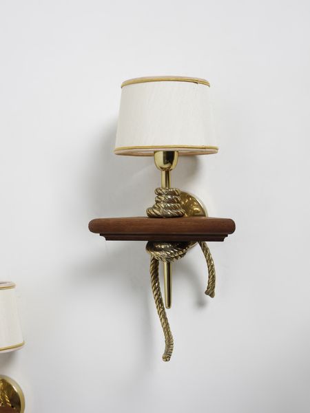 BANCI : Coppia di lampade da parete Nodo Marino, Firenze  - Asta Asta 516 | DESIGN E ARTI DECORATIVE DEL NOVECENTO Online - Associazione Nazionale - Case d'Asta italiane