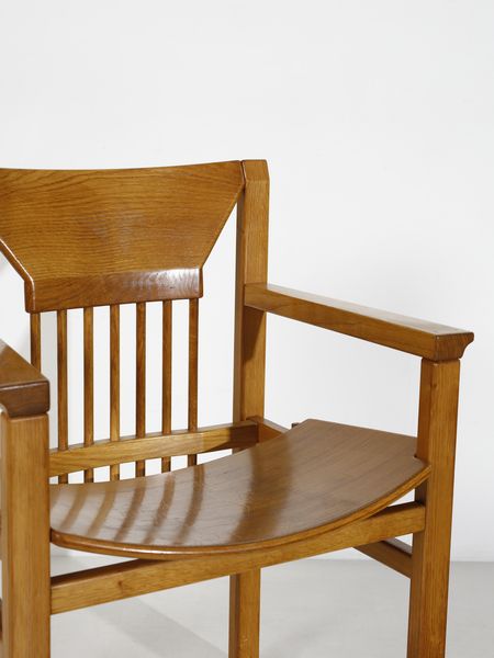 RIVADOSSI GIUSEPPE (n. 1935) : Otto sedie con braccioli mod. Medea per Officina Rivadossi, Nave  - Asta Asta 516 | DESIGN E ARTI DECORATIVE DEL NOVECENTO Online - Associazione Nazionale - Case d'Asta italiane