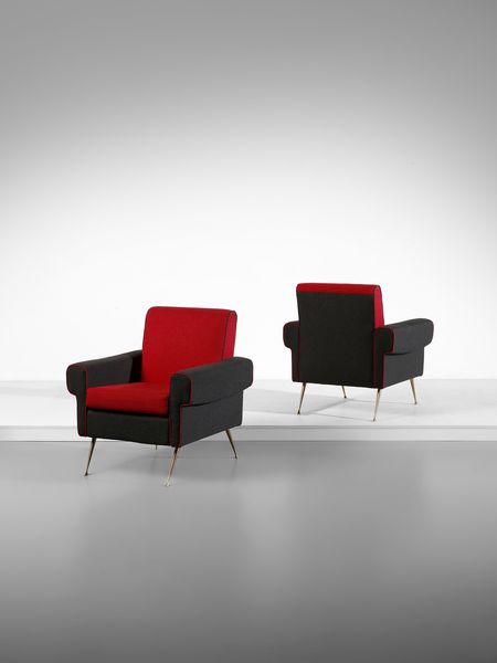 MANIFATTURA ITALIANA : Coppia di poltrone  - Asta Asta 516 | DESIGN E ARTI DECORATIVE DEL NOVECENTO Online - Associazione Nazionale - Case d'Asta italiane