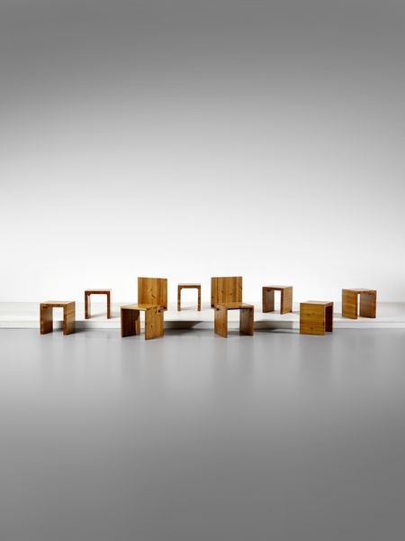 MANIFATTURA ITALIANA : Coppia di sedie e sei sgabelli  - Asta Asta 516 | DESIGN E ARTI DECORATIVE DEL NOVECENTO Online - Associazione Nazionale - Case d'Asta italiane