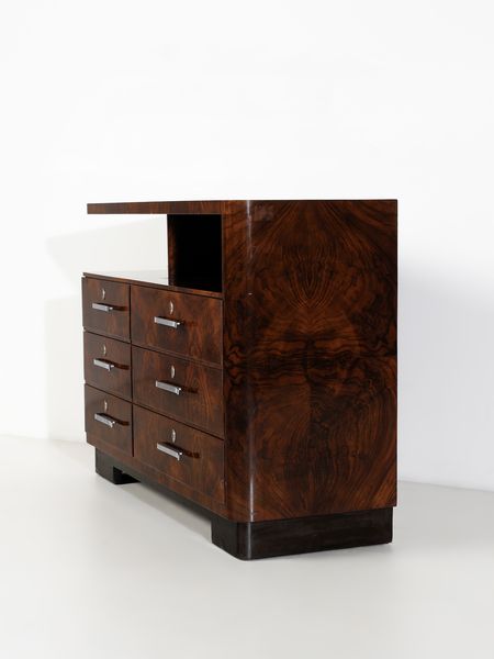 MANIFATTURA ITALIANA : Com dco a sei cassetti con alzata  - Asta Asta 516 | DESIGN E ARTI DECORATIVE DEL NOVECENTO Online - Associazione Nazionale - Case d'Asta italiane