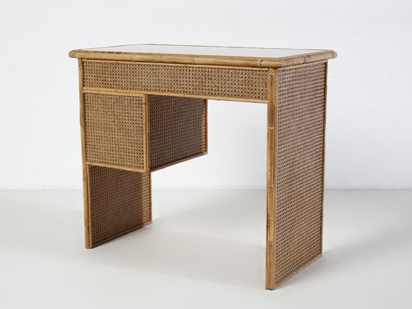 MANIFATTURA ITALIANA : Toeletta con sgabello e specchio  - Asta Asta 516 | DESIGN E ARTI DECORATIVE DEL NOVECENTO Online - Associazione Nazionale - Case d'Asta italiane