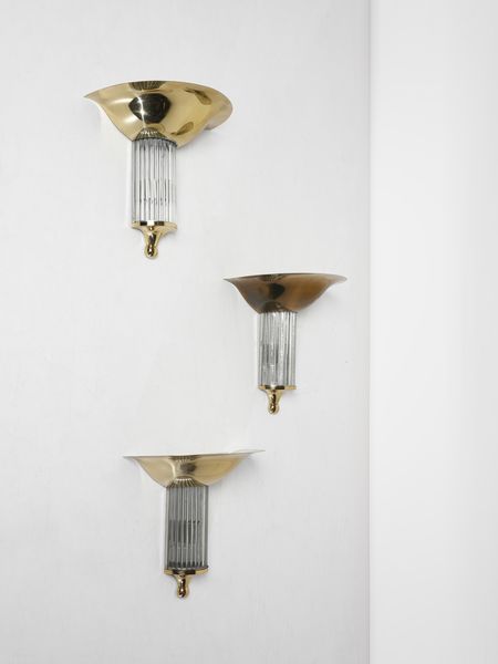 MANIFATTURA ITALIANA : Tre appliques  - Asta Asta 516 | DESIGN E ARTI DECORATIVE DEL NOVECENTO Online - Associazione Nazionale - Case d'Asta italiane