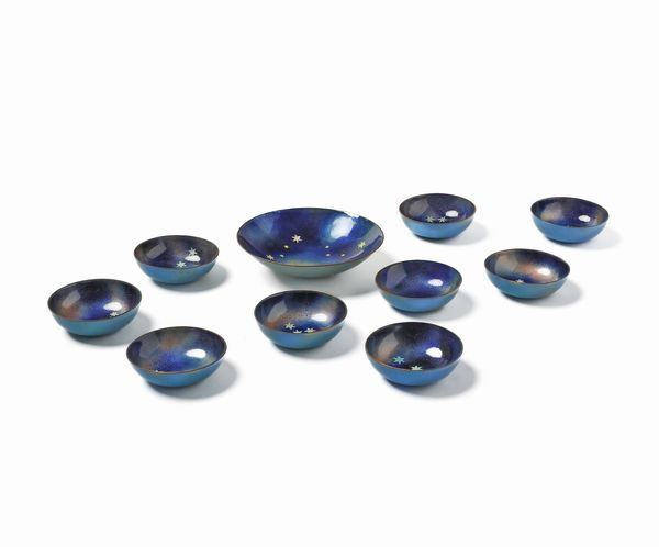 DE POLI PAOLO (1905 - 1996) : Lotto composto da dieci ciotole decorate con stelline, Padova  - Asta Asta 516 | DESIGN E ARTI DECORATIVE DEL NOVECENTO Online - Associazione Nazionale - Case d'Asta italiane