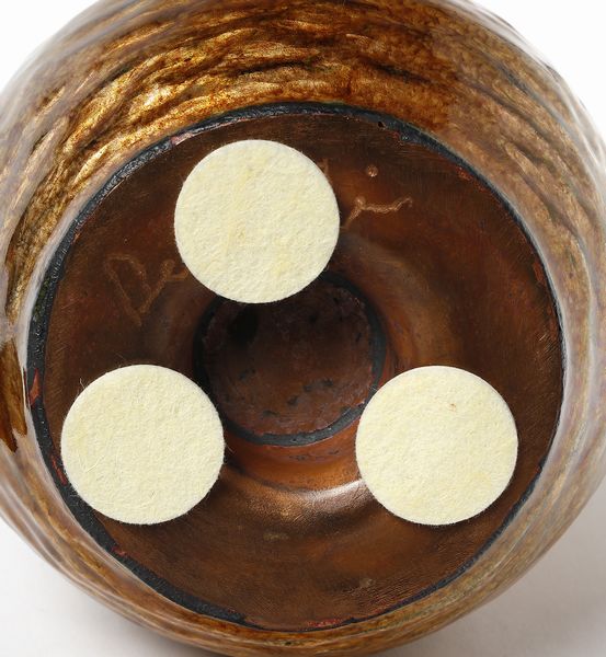 DE POLI PAOLO (1905 - 1996) : Lotto composto da un vaso a collo allungato e un vassoio, Padova  - Asta Asta 516 | DESIGN E ARTI DECORATIVE DEL NOVECENTO Online - Associazione Nazionale - Case d'Asta italiane