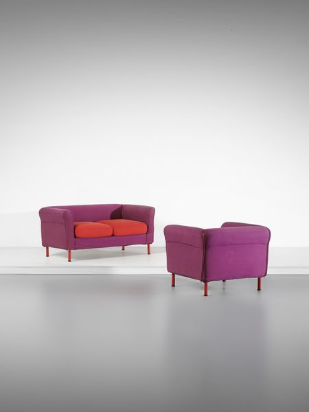 ALBANESE FULVIO (n. 1951) : Divano a due posti e poltrona mod. Canova per Driade, Piacenza  - Asta Asta 516 | DESIGN E ARTI DECORATIVE DEL NOVECENTO Online - Associazione Nazionale - Case d'Asta italiane