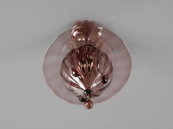ZECCHIN VITTORIO (1878 - 1947) : attribuito. Lampada a sospensione a corpo costolato, Murano  - Asta Asta 516 | DESIGN E ARTI DECORATIVE DEL NOVECENTO Online - Associazione Nazionale - Case d'Asta italiane