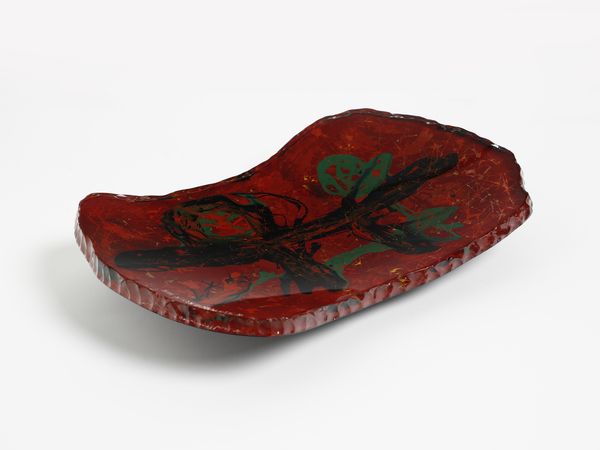 DUBE' (BARNABE' DUILIO) (1914 - 1961) : Grande piatto ricurvo con decoro astratto per Fontana Arte, Milano  - Asta Asta 516 | DESIGN E ARTI DECORATIVE DEL NOVECENTO Online - Associazione Nazionale - Case d'Asta italiane