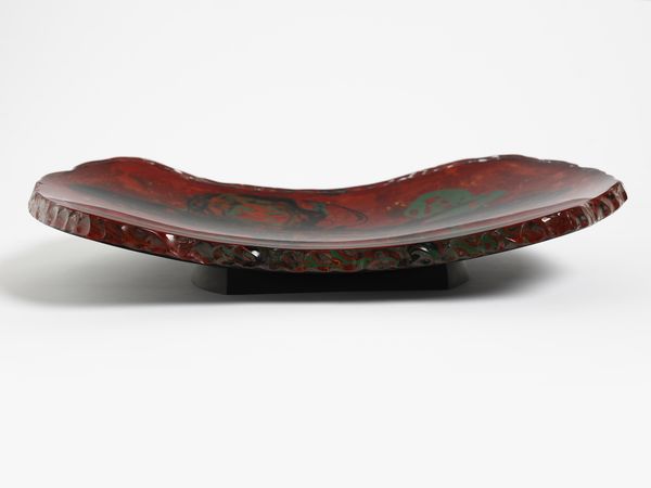 DUBE' (BARNABE' DUILIO) (1914 - 1961) : Grande piatto ricurvo con decoro astratto per Fontana Arte, Milano  - Asta Asta 516 | DESIGN E ARTI DECORATIVE DEL NOVECENTO Online - Associazione Nazionale - Case d'Asta italiane