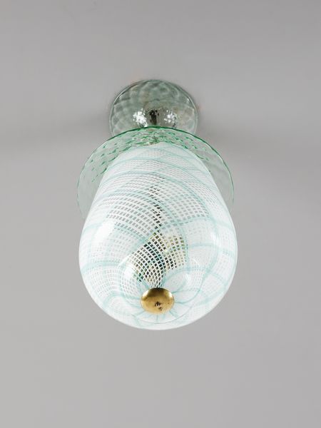 MARTENS DINO (1894 - 1970) : attribuito. Lampada a sospensione per Aureliano Toso, Murano  - Asta Asta 516 | DESIGN E ARTI DECORATIVE DEL NOVECENTO Online - Associazione Nazionale - Case d'Asta italiane