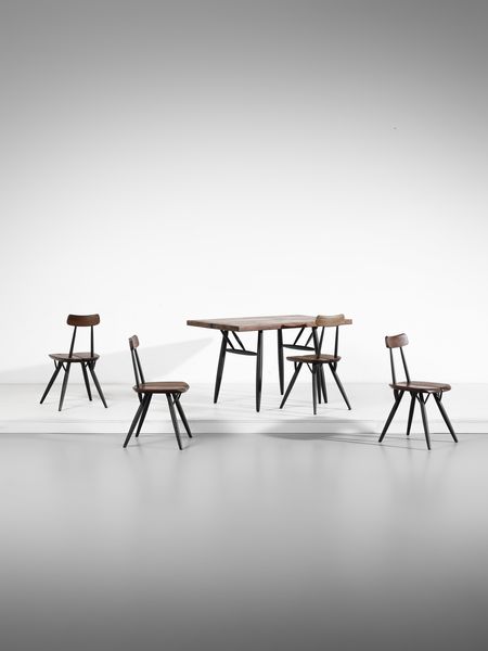 TAPIOVAARA ILMARI (1914 - 1999) : Quattro sedie mod. Pirkka e tavolo per Laukaan Puu, Finlandia  - Asta Asta 516 | DESIGN E ARTI DECORATIVE DEL NOVECENTO Online - Associazione Nazionale - Case d'Asta italiane