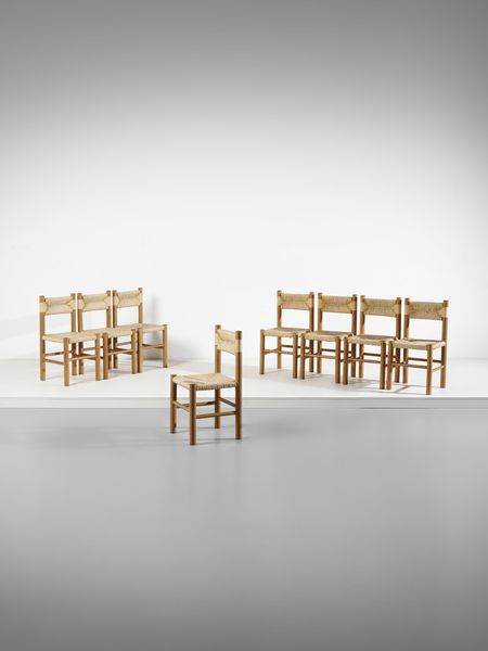 PERRIAND CHARLOTTE  (1903 - 1999) : nello stile di. Otto sedie  - Asta Asta 516 | DESIGN E ARTI DECORATIVE DEL NOVECENTO Online - Associazione Nazionale - Case d'Asta italiane