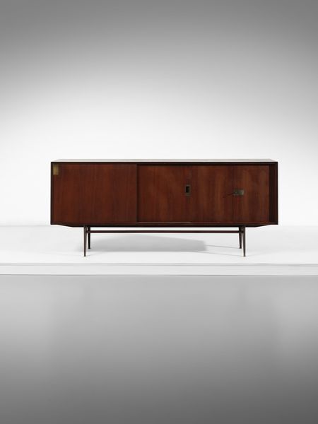 DASSI MOBILI MODERNI : Credenza con stipo ad anta scorrevole celante cassettini e tre ante a cerniera, Lissone  - Asta Asta 516 | DESIGN E ARTI DECORATIVE DEL NOVECENTO Online - Associazione Nazionale - Case d'Asta italiane