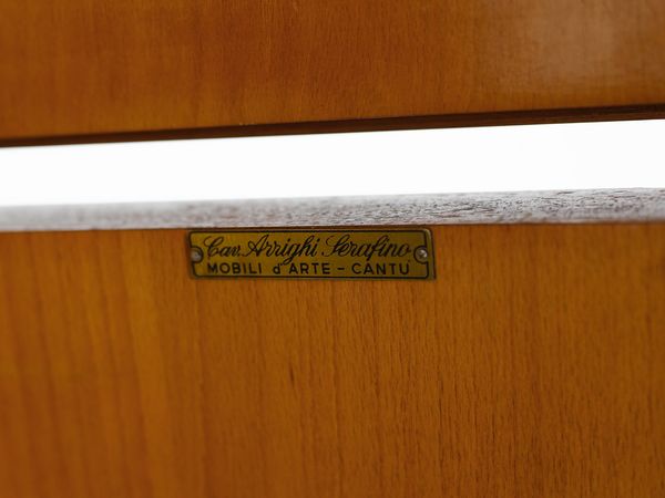 GRASSI LILIANA (1923 - 1985) : Mobile ad incasso su disegno a due campate con ripiano a giorno, stipi, guardaroba, esecuzione Serafino Arrighi, Cant  - Asta Asta 516 | DESIGN E ARTI DECORATIVE DEL NOVECENTO Online - Associazione Nazionale - Case d'Asta italiane