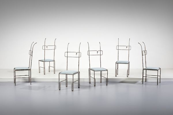 MARSURA SALVINO (n. 1938) : Sei sedie-scultura  - Asta Asta 516 | DESIGN E ARTI DECORATIVE DEL NOVECENTO Online - Associazione Nazionale - Case d'Asta italiane