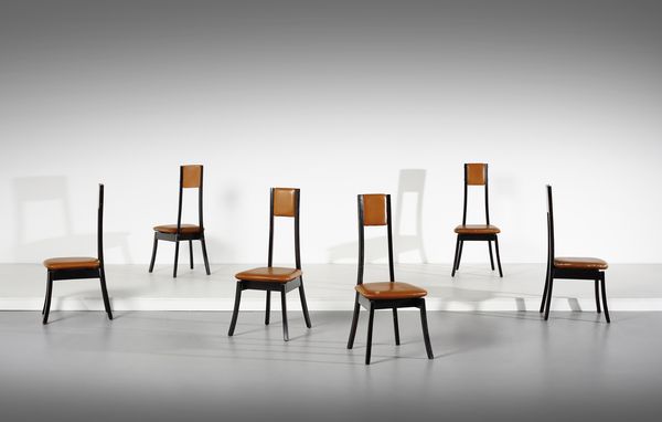 MANGIAROTTI ANGELO (1921 - 2012) : Sei sedie della serie Programma S11 per La Fonte del Mobile, Arosio  - Asta Asta 516 | DESIGN E ARTI DECORATIVE DEL NOVECENTO Online - Associazione Nazionale - Case d'Asta italiane