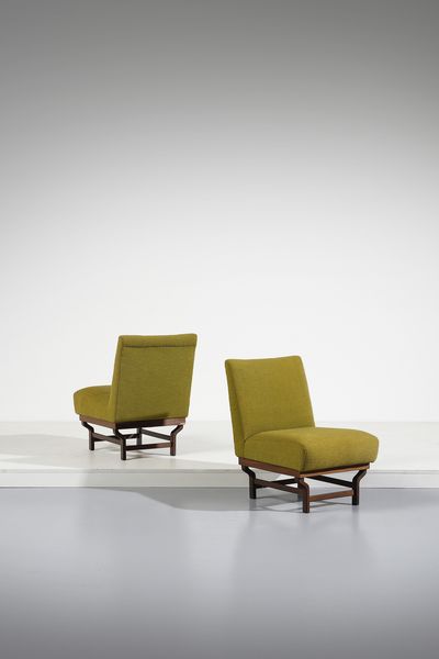 ALBERTI REGGIO EUGENIA : attribuito. Coppia di poltroncine da camera  - Asta Asta 516 | DESIGN E ARTI DECORATIVE DEL NOVECENTO Online - Associazione Nazionale - Case d'Asta italiane