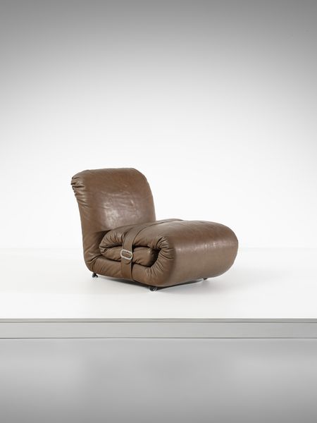 SARTORI FRANZ T. (1927 - 2000) : attribuito. Poltrona/chaise longue su ruote  - Asta Asta 516 | DESIGN E ARTI DECORATIVE DEL NOVECENTO Online - Associazione Nazionale - Case d'Asta italiane