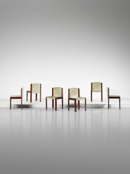 COLOMBO JOE (1930 - 1971) : Sei sedie mod. 300 per Pozzi, Italia  - Asta Asta 516 | DESIGN E ARTI DECORATIVE DEL NOVECENTO Online - Associazione Nazionale - Case d'Asta italiane