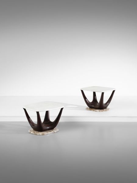 MANIFATTURA ITALIANA : Coppia di tavolini  - Asta Asta 516 | DESIGN E ARTI DECORATIVE DEL NOVECENTO Online - Associazione Nazionale - Case d'Asta italiane