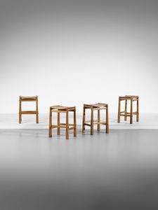 RIVADOSSI GIUSEPPE (n. 1935) : Quattro sgabelli mod. Pastorale Classico per Officina Rivadossi, Nave  - Asta Asta 516 | DESIGN E ARTI DECORATIVE DEL NOVECENTO Online - Associazione Nazionale - Case d'Asta italiane