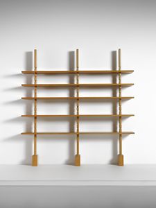 BERNINI : Libreria a due campate e cinque ripiani  - Asta Asta 516 | DESIGN E ARTI DECORATIVE DEL NOVECENTO Online - Associazione Nazionale - Case d'Asta italiane