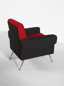 MANIFATTURA ITALIANA : Coppia di poltrone  - Asta Asta 516 | DESIGN E ARTI DECORATIVE DEL NOVECENTO Online - Associazione Nazionale - Case d'Asta italiane