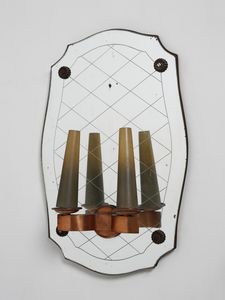 MANIFATTURA ITALIANA : Coppia di lampade da parete a due luci  - Asta Asta 516 | DESIGN E ARTI DECORATIVE DEL NOVECENTO Online - Associazione Nazionale - Case d'Asta italiane