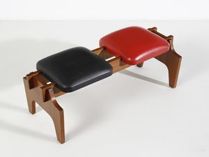 MANIFATTURA ITALIANA : Panchetta a due posti  - Asta Asta 516 | DESIGN E ARTI DECORATIVE DEL NOVECENTO Online - Associazione Nazionale - Case d'Asta italiane