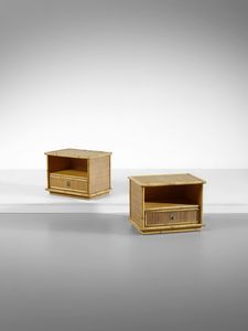 DAL VERA ANTONIO & FIGLI - Coppia di comodini con vano sotto piano e cassetto, Conegliano Veneto