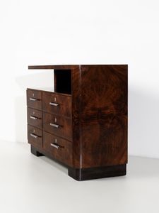 MANIFATTURA ITALIANA : Com dco a sei cassetti con alzata  - Asta Asta 516 | DESIGN E ARTI DECORATIVE DEL NOVECENTO Online - Associazione Nazionale - Case d'Asta italiane