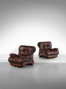 VALLA RITO (1911 - 1991) - Coppia di poltrone per IPE, Bologna