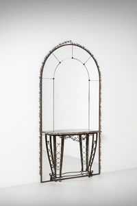 MANIFATTURA ITALIANA - Grande specchiera con consolle