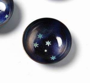 DE POLI PAOLO (1905 - 1996) : Lotto composto da dieci ciotole decorate con stelline, Padova  - Asta Asta 516 | DESIGN E ARTI DECORATIVE DEL NOVECENTO Online - Associazione Nazionale - Case d'Asta italiane