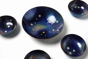 DE POLI PAOLO (1905 - 1996) : Lotto composto da dieci ciotole decorate con stelline, Padova  - Asta Asta 516 | DESIGN E ARTI DECORATIVE DEL NOVECENTO Online - Associazione Nazionale - Case d'Asta italiane