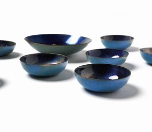 DE POLI PAOLO (1905 - 1996) : Lotto composto da dieci ciotole decorate con stelline, Padova  - Asta Asta 516 | DESIGN E ARTI DECORATIVE DEL NOVECENTO Online - Associazione Nazionale - Case d'Asta italiane