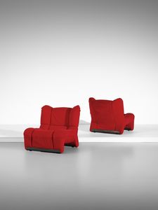 AGNOLI TITO (1931 - 2012) - Coppia di poltrone bergre mod. Sintra per Arflex, Milano