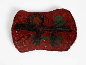 DUBE' (BARNABE' DUILIO) (1914 - 1961) : Grande piatto ricurvo con decoro astratto per Fontana Arte, Milano  - Asta Asta 516 | DESIGN E ARTI DECORATIVE DEL NOVECENTO Online - Associazione Nazionale - Case d'Asta italiane