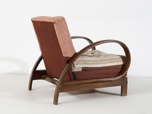 CERUTTI : Poltrona reclinabile  - Asta Asta 516 | DESIGN E ARTI DECORATIVE DEL NOVECENTO Online - Associazione Nazionale - Case d'Asta italiane