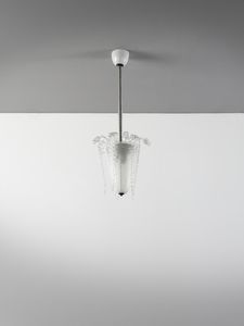 MANIFATTURA MURANESE - Lampada a sospensione decorata con foglie e fiori