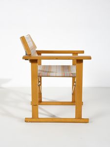 HAUNER CARLO  (1927 - 1996) : Coppia di poltroncine pieghevoli per Fratelli Reguitti, Agnosine  - Asta Asta 516 | DESIGN E ARTI DECORATIVE DEL NOVECENTO Online - Associazione Nazionale - Case d'Asta italiane