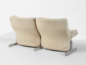 GIAMPIERO VITELLI (1932-2022) & TITINA AMMANNATI (1928-2016) : Divanetto a due posti mod. Sandwich per Brunati, Meda  - Asta Asta 516 | DESIGN E ARTI DECORATIVE DEL NOVECENTO Online - Associazione Nazionale - Case d'Asta italiane