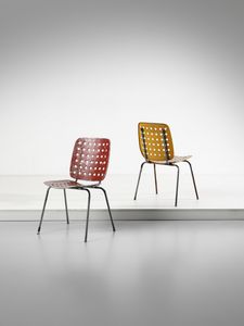 CORAY HANS (1906 - 1991) : Due sedie  - Asta Asta 516 | DESIGN E ARTI DECORATIVE DEL NOVECENTO Online - Associazione Nazionale - Case d'Asta italiane